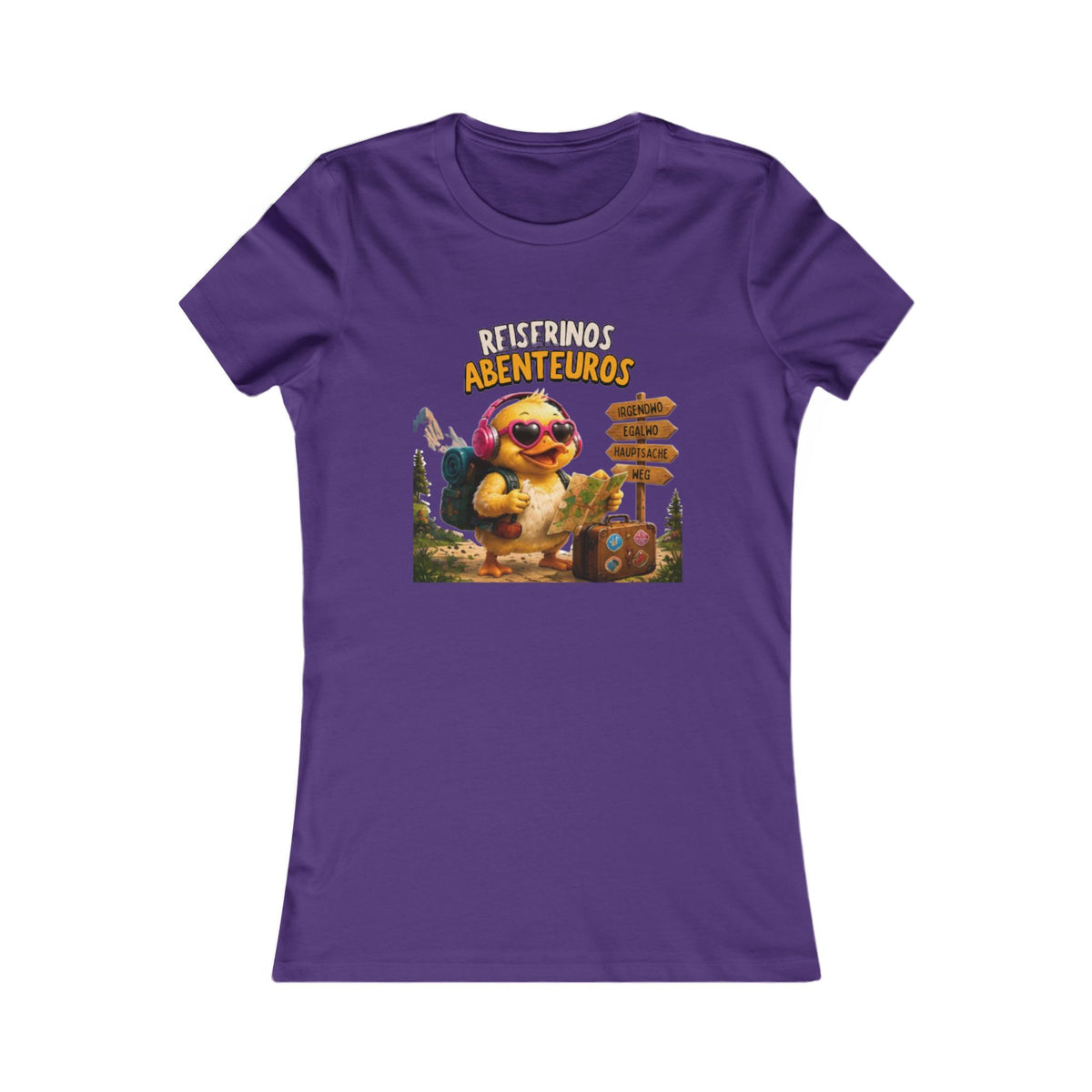 Wanderinos Montanos Damen T-Shirt | Lustige Wander-Ente | Berg & Outdoor Shirt | QuackWerk