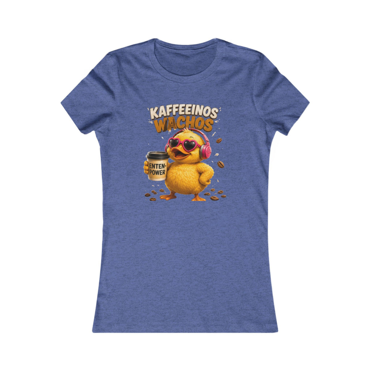 Kaffeerinos Wachos Damen T-Shirt | Lustige Kaffee-Ente | Kaffee Shirt für Frauen | QuackWerk