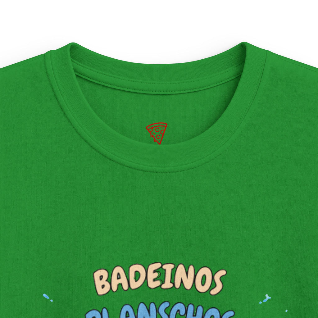 Badeinos Flamingos Kinder T-Shirt | Lustige Ente im Flamingo-Schwimmring | Sommer Shirt für Kinder | QuackWerk