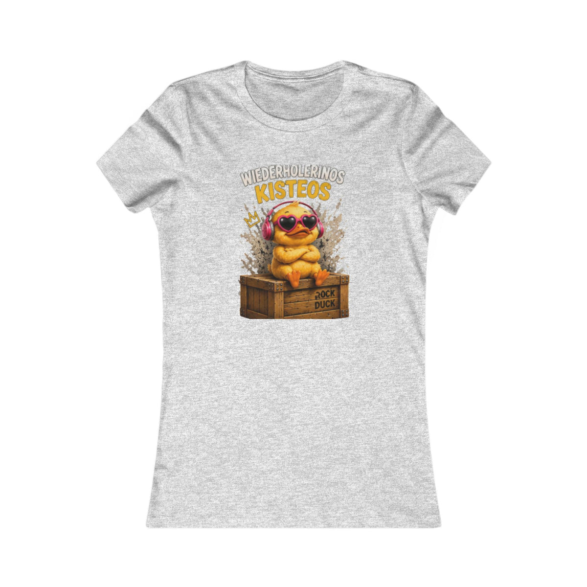 Versteckinos Kistenos Damen T-Shirt | Lustige Ente in der Kiste | Witziges Enten-Shirt | QuackWerk