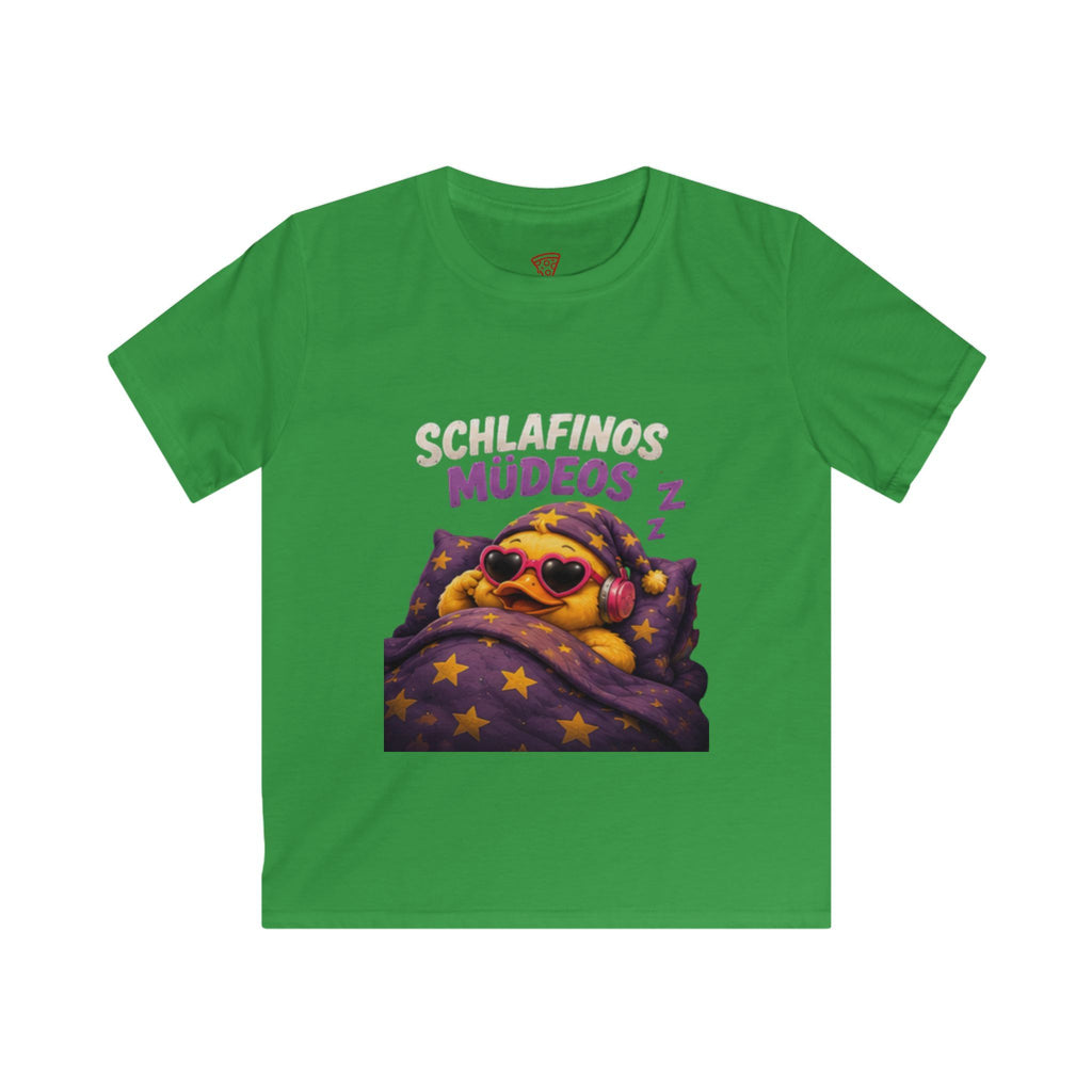 Schlafinos Müdeos Kinder T-Shirt | Lustige müde Ente | Schlaf & Chill Shirt für Kinder | QuackWerk