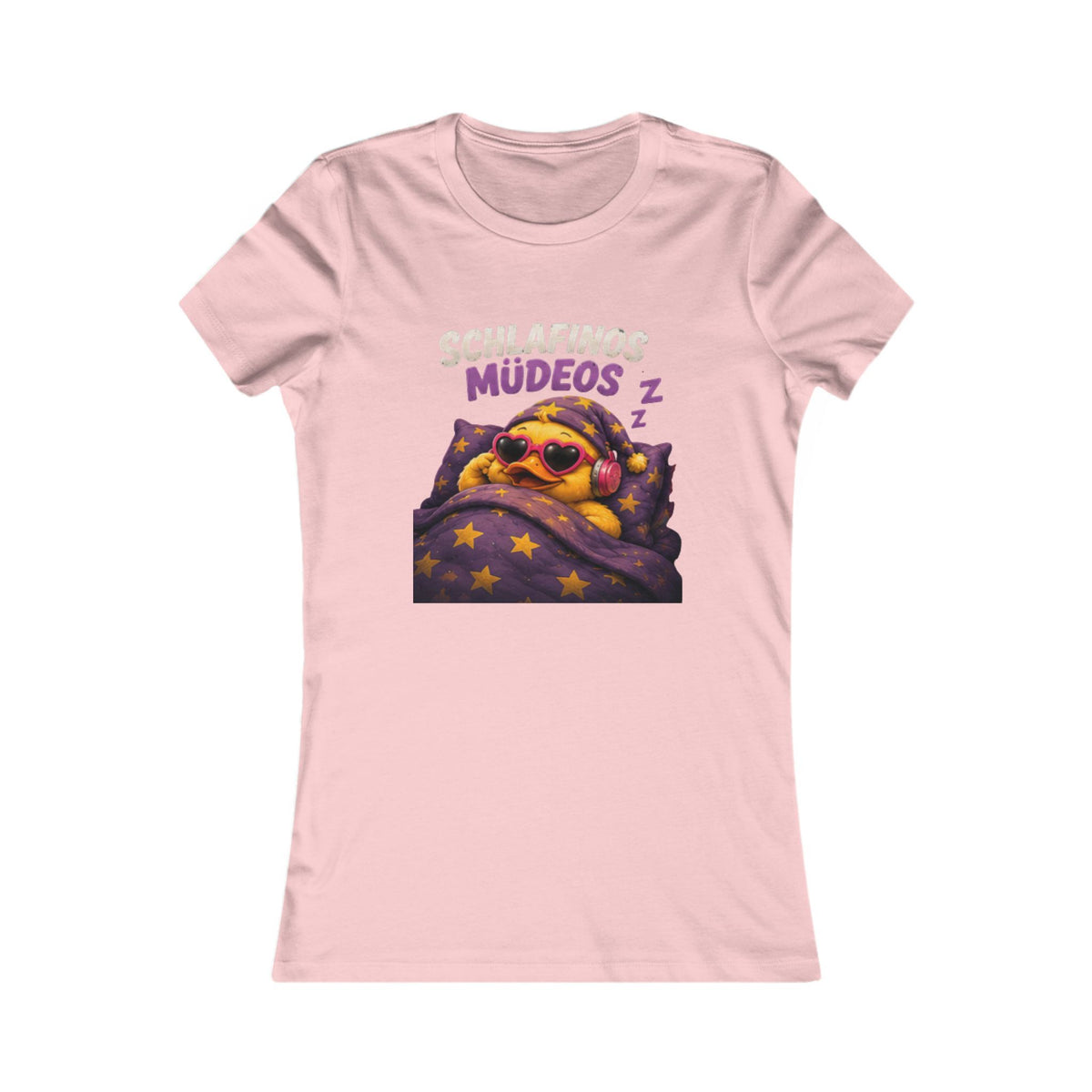 Schlafinos Müdeos Damen T-Shirt | Lustiges Enten Schlafshirt | Müde Ente | QuackWerk Shirt