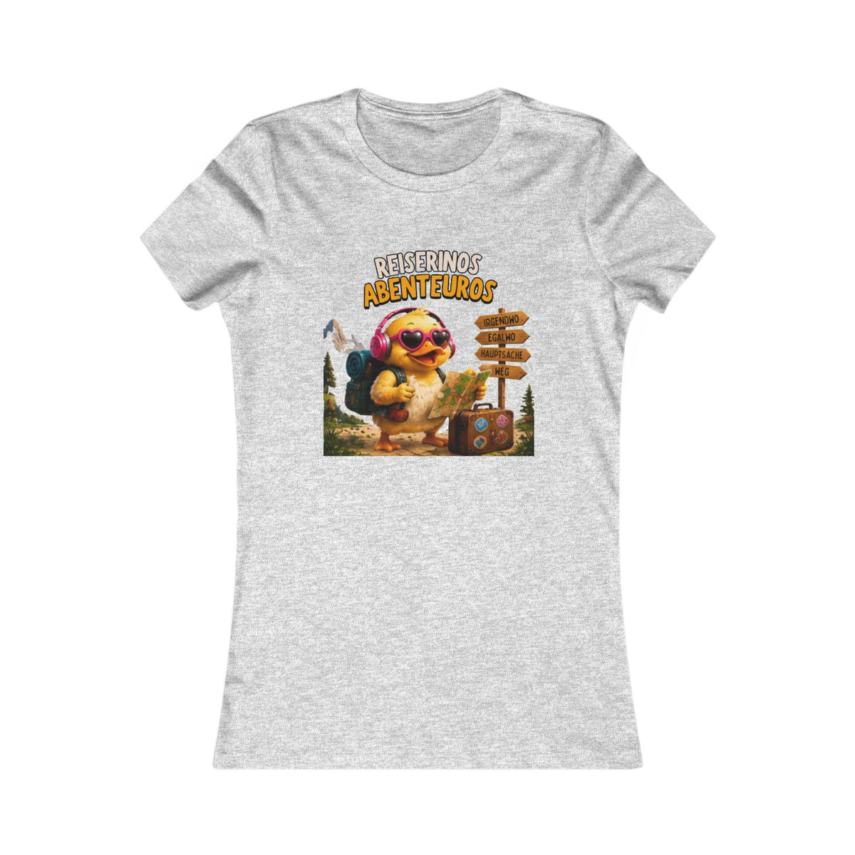 Wanderinos Montanos Damen T-Shirt | Lustige Wander-Ente | Berg & Outdoor Shirt | QuackWerk