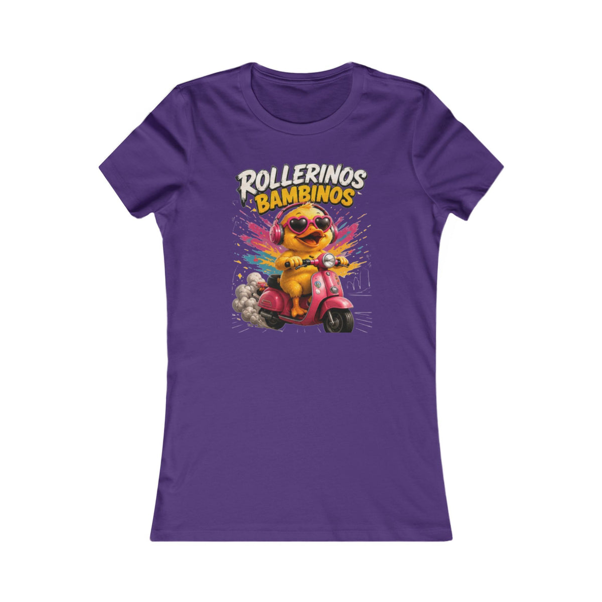 Rollerinos Bambinos Damen T-Shirt | Lustige Roller-Ente | QuackWerk