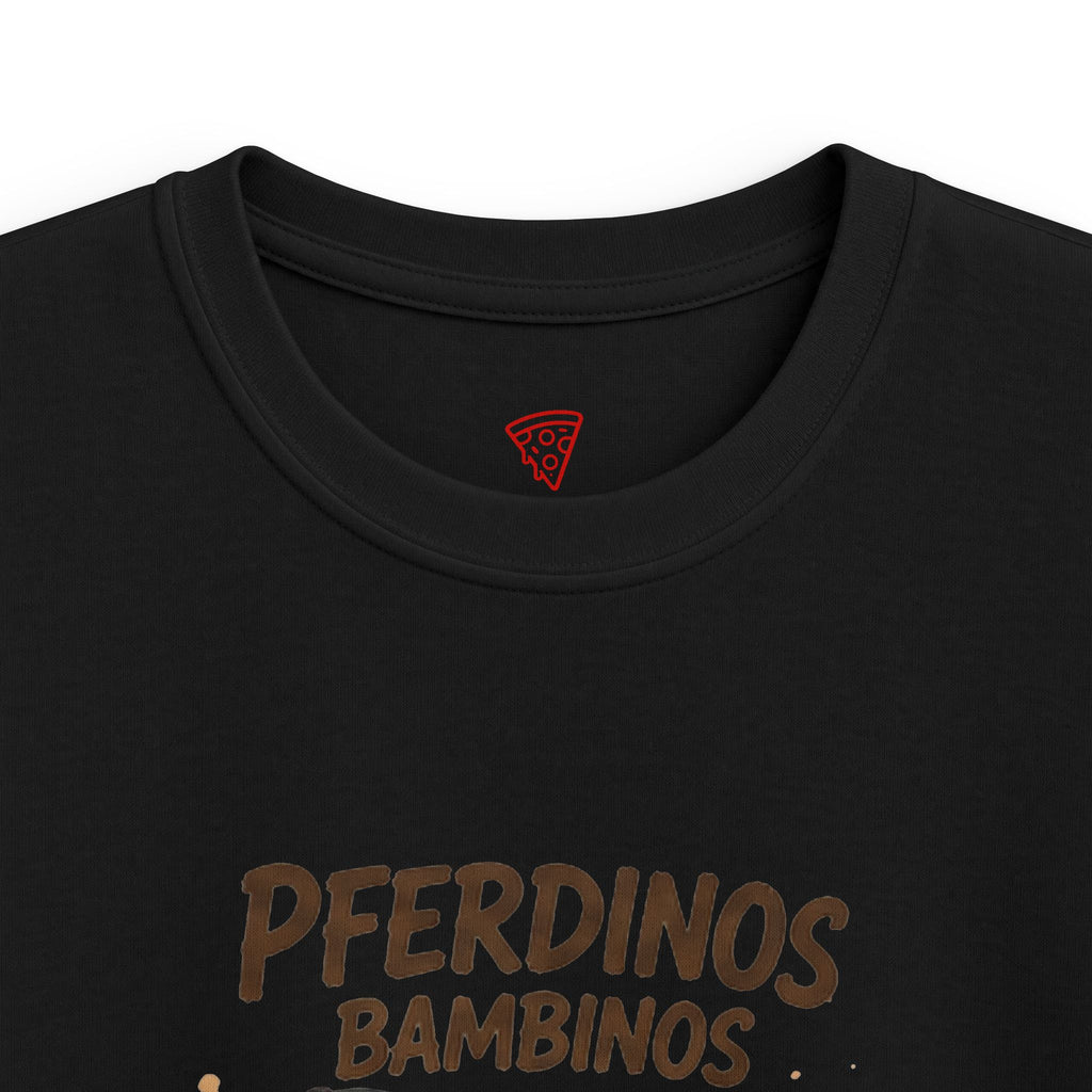 Pferdinos Bambinos Kinder T-Shirt | Lustige Reiter-Ente | Pferde Shirt für Kinder | QuackWerk