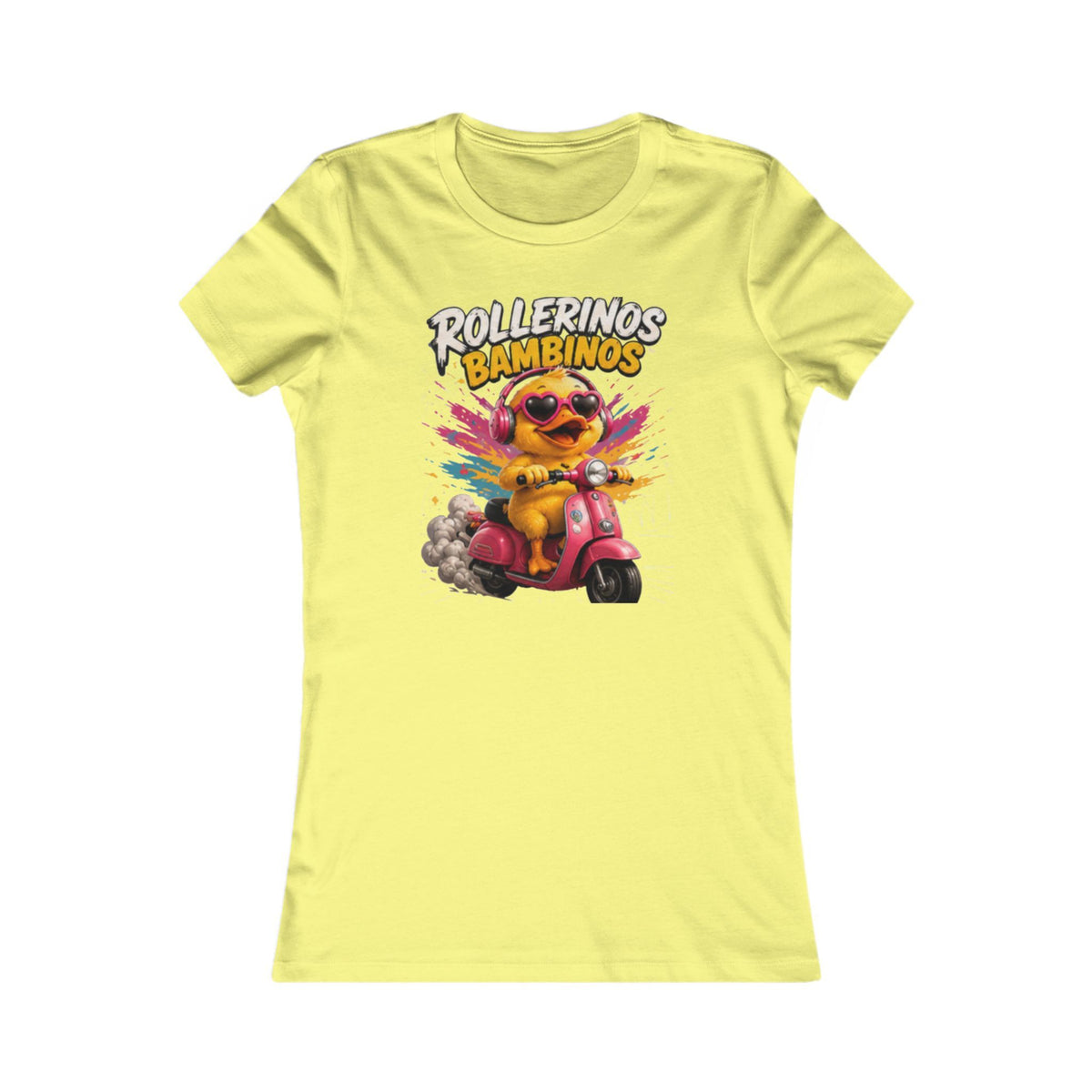 Rollerinos Bambinos Damen T-Shirt | Lustige Roller-Ente | QuackWerk