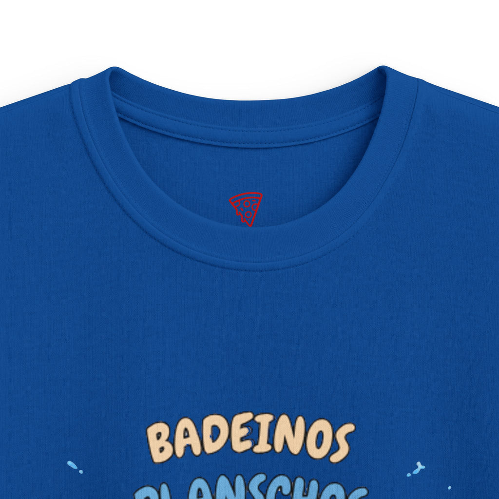 Badeinos Flamingos Kinder T-Shirt | Lustige Ente im Flamingo-Schwimmring | Sommer Shirt für Kinder | QuackWerk