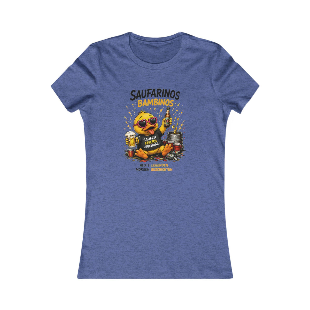 Saufarinos Bambinos Damen T-Shirt | Lustige Party-Ente | Festival & Feier Shirt | QuackWerk