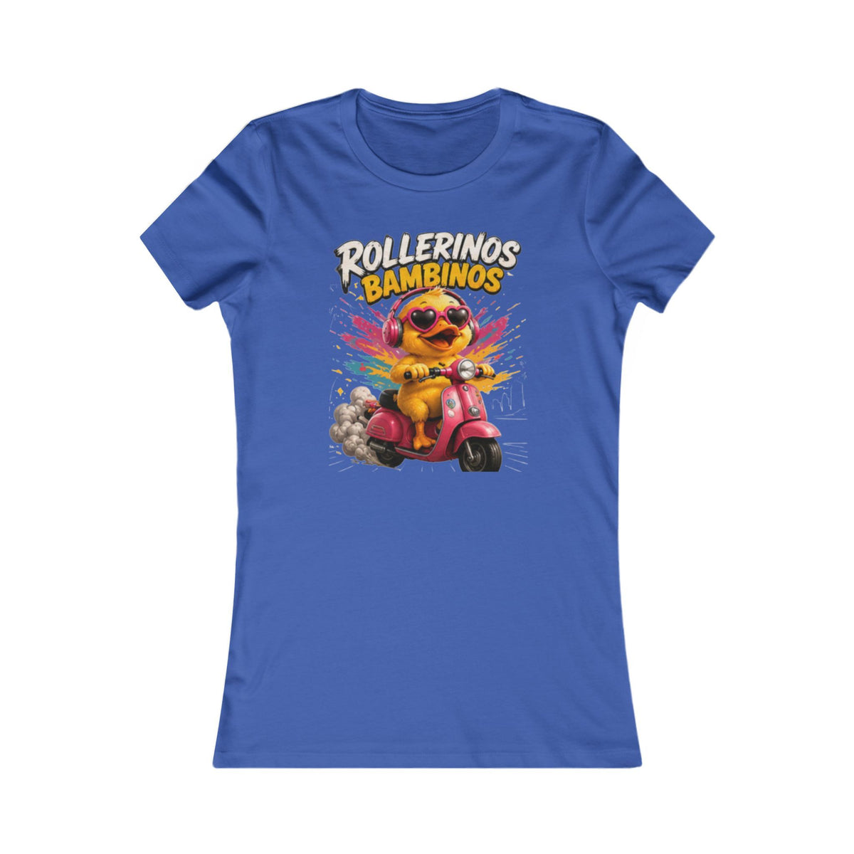 Rollerinos Bambinos Damen T-Shirt | Lustige Roller-Ente | QuackWerk