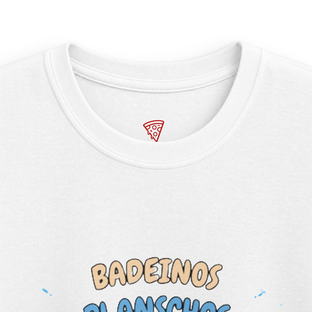 Badeinos Flamingos Kinder T-Shirt | Lustige Ente im Flamingo-Schwimmring | Sommer Shirt für Kinder | QuackWerk