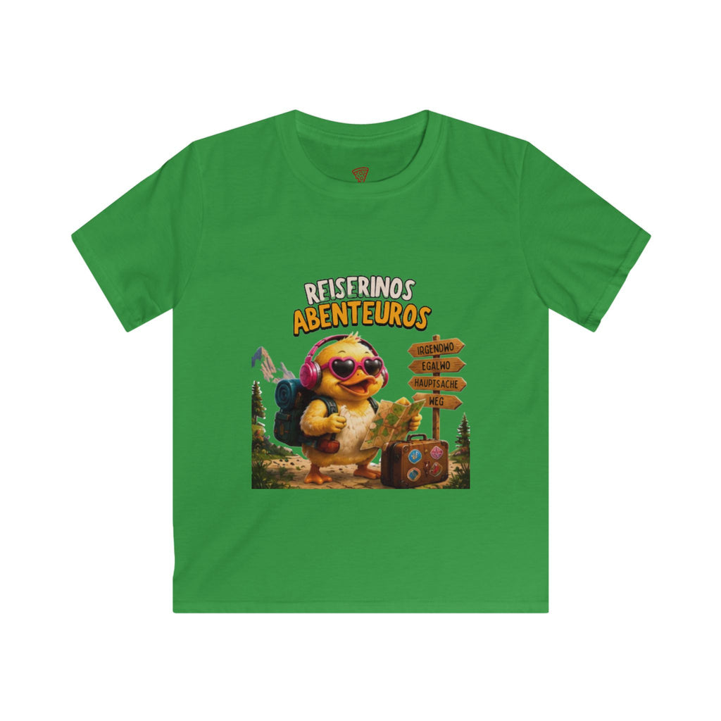 Reiserinos Abenteuros Kinder T-Shirt | Lustige Reise-Ente | Abenteuer & Outdoor Shirt | QuackWerk