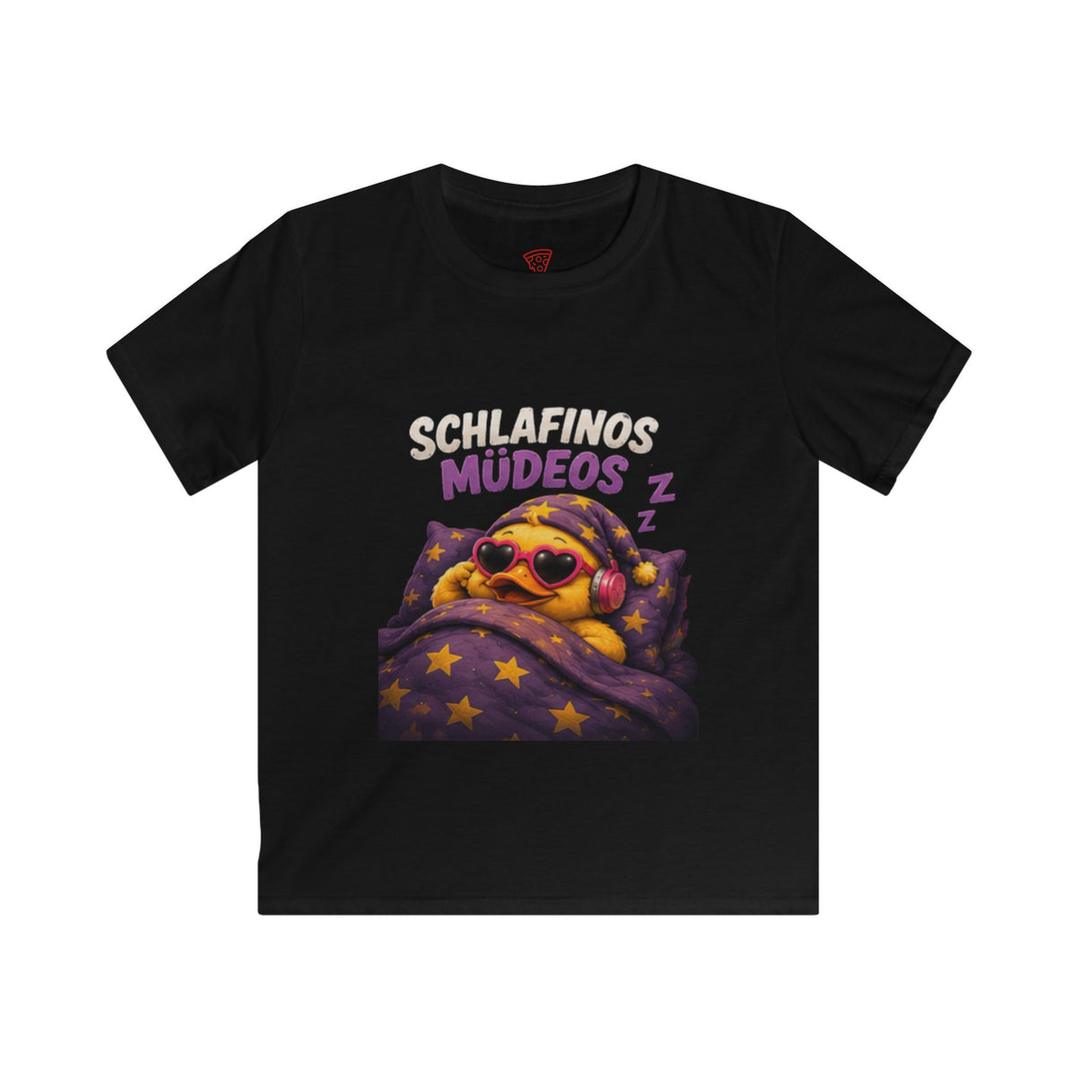 Schlafinos Müdeos Kinder T-Shirt | Lustige müde Ente | Schlaf & Chill Shirt für Kinder | QuackWerk