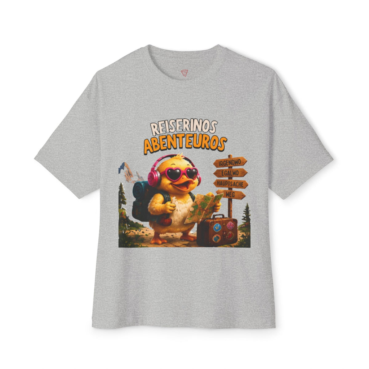 Wanderinos Abenteuros Oversized T-Shirt | Lustige Wander-Ente | Outdoor & Abenteuer Shirt | QuackWerk