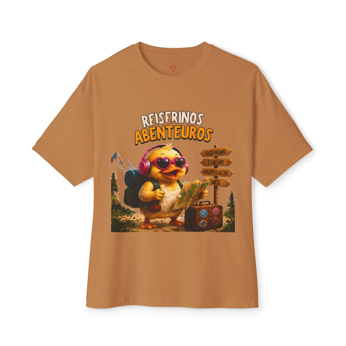 Wanderinos Abenteuros Oversized T-Shirt | Lustige Wander-Ente | Outdoor & Abenteuer Shirt | QuackWerk
