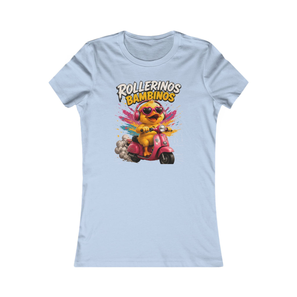 Rollerinos Bambinos Damen T-Shirt | Lustige Roller-Ente | QuackWerk