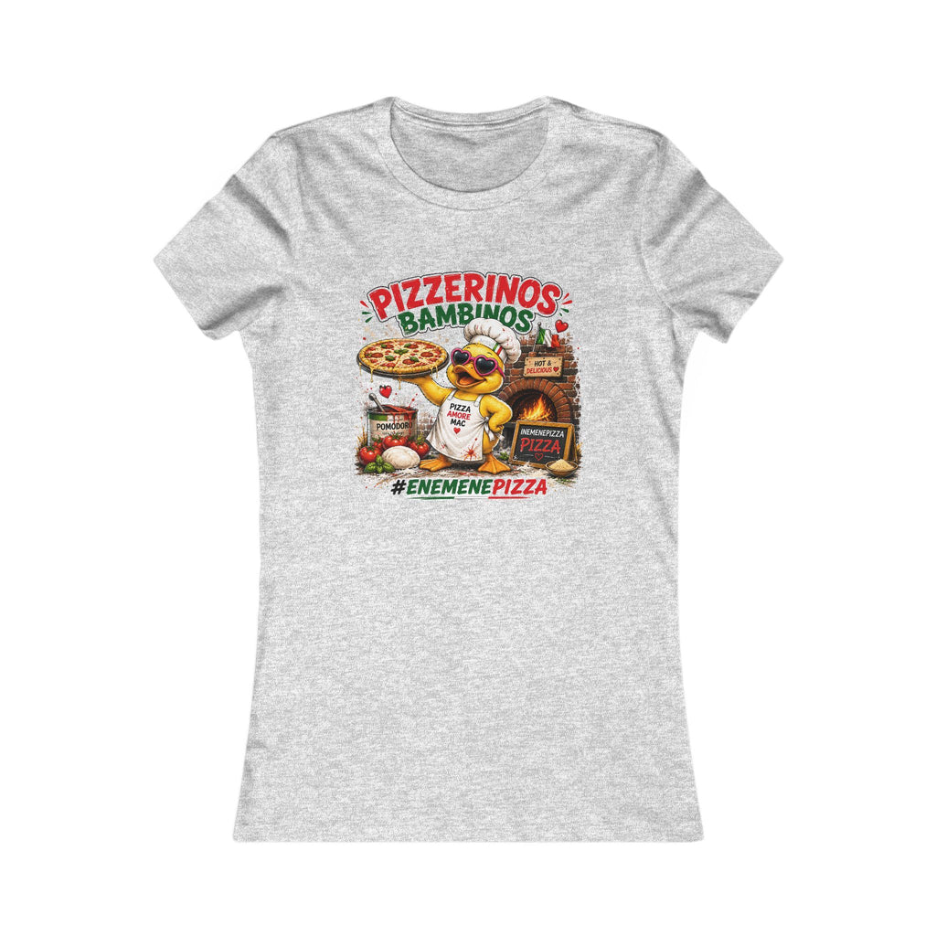 Pizzerinos Bambinos Damen T-Shirt | Original Ene Mene Pizza Enten-Shirt | Pizza Shirt | QuackWerk