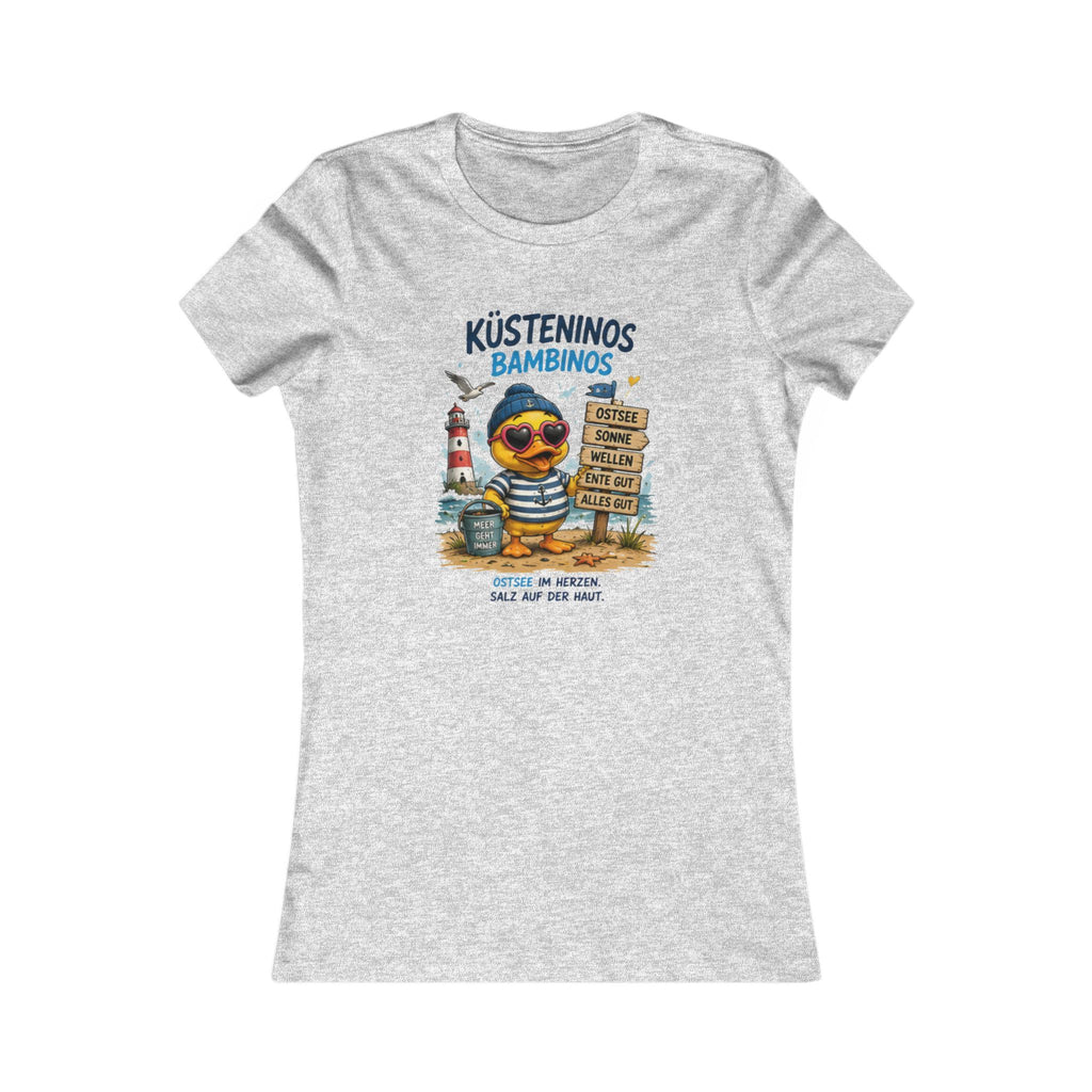 Küsteninos Bambinos Damen T-Shirt | Lustige Küsten-Ente | Maritimes QuackWerk Shirt