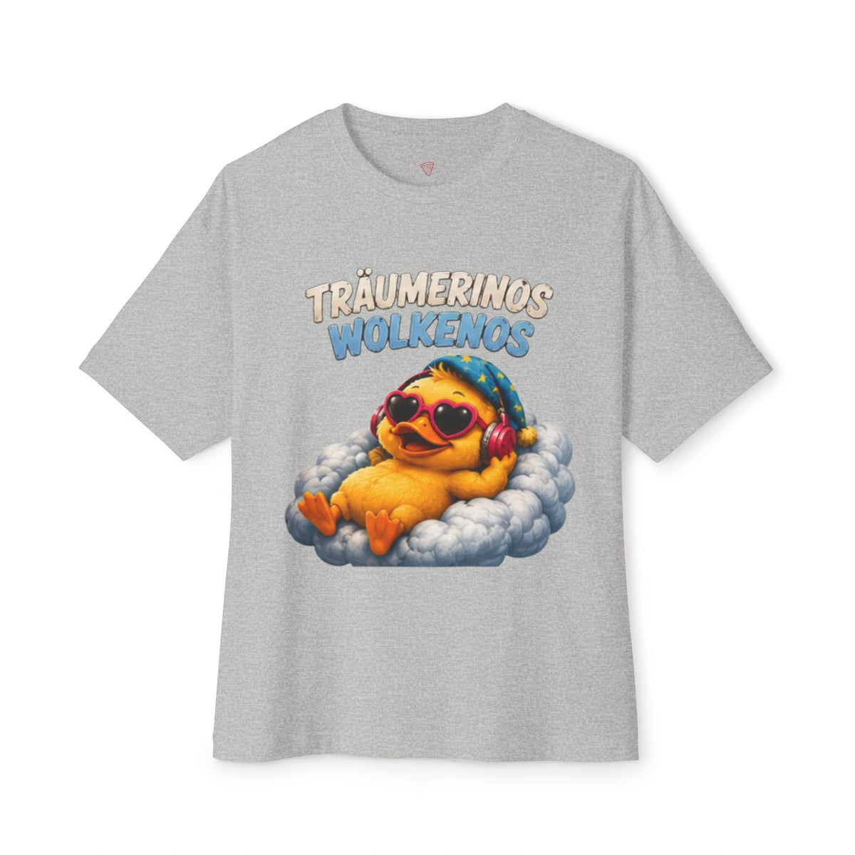 Träumerinos Wolkenos Oversized T-Shirt | Lustige Ente auf Wolke | Chill & Relax Shirt | QuackWerk
