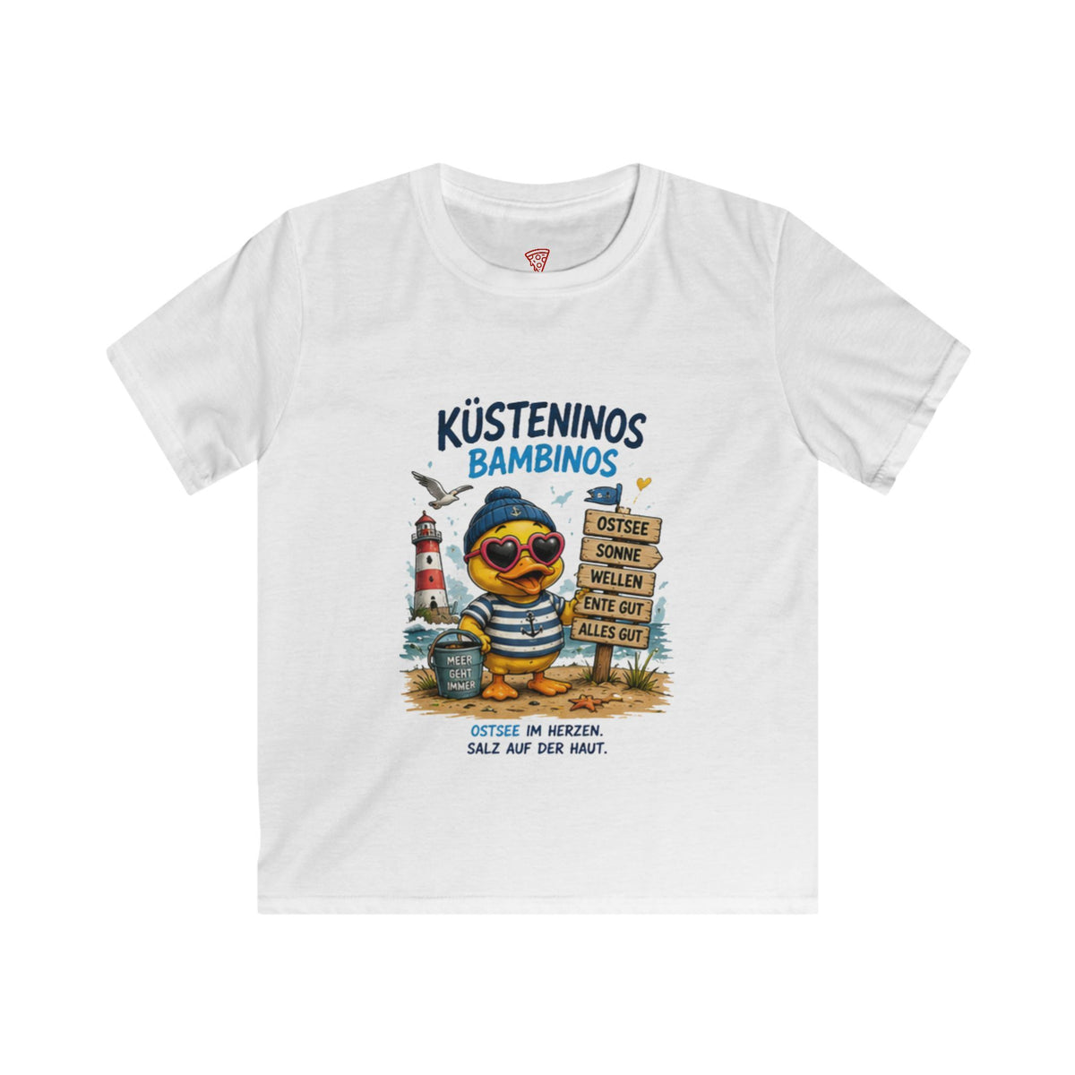 Küsteninos Bambinos Kinder T-Shirt | Maritime Ente | Ostsee & Küsten Shirt für Kinder | QuackWerk