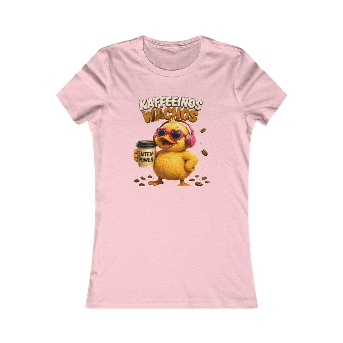 Kaffeerinos Wachos Damen T-Shirt | Lustige Kaffee-Ente | Kaffee Shirt für Frauen | QuackWerk