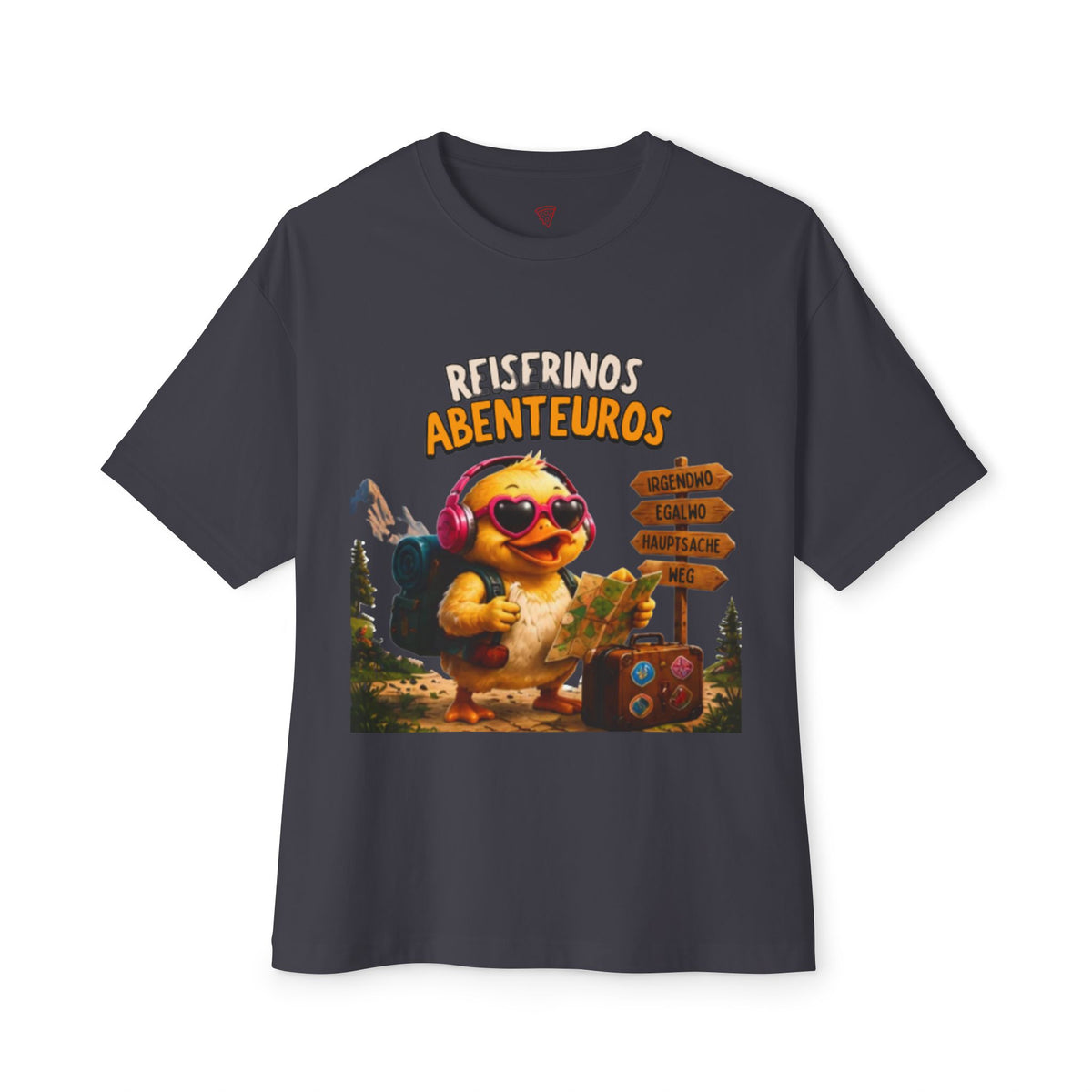 Wanderinos Abenteuros Oversized T-Shirt | Lustige Wander-Ente | Outdoor & Abenteuer Shirt | QuackWerk
