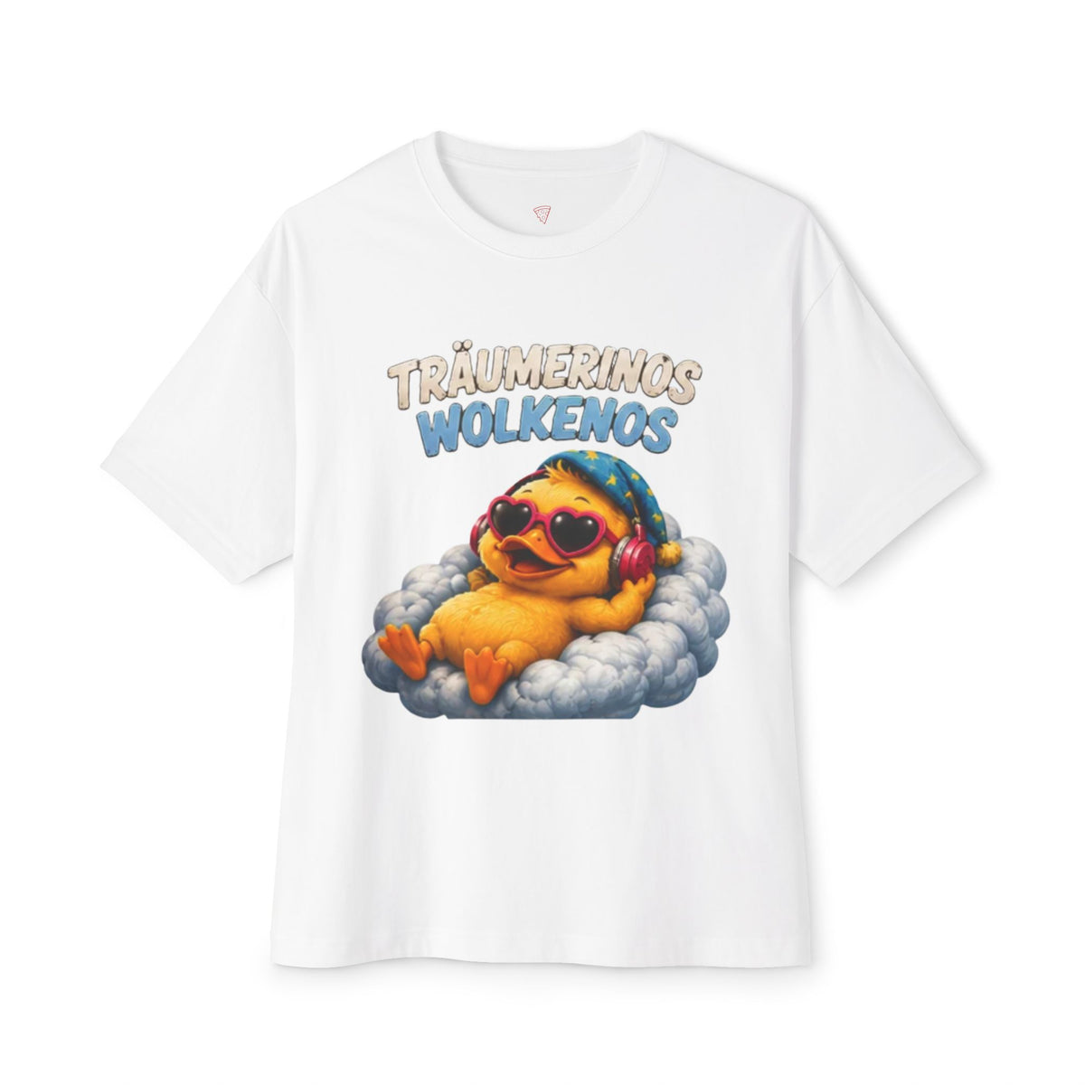 Träumerinos Wolkenos Oversized T-Shirt | Lustige Ente auf Wolke | Chill & Relax Shirt | QuackWerk