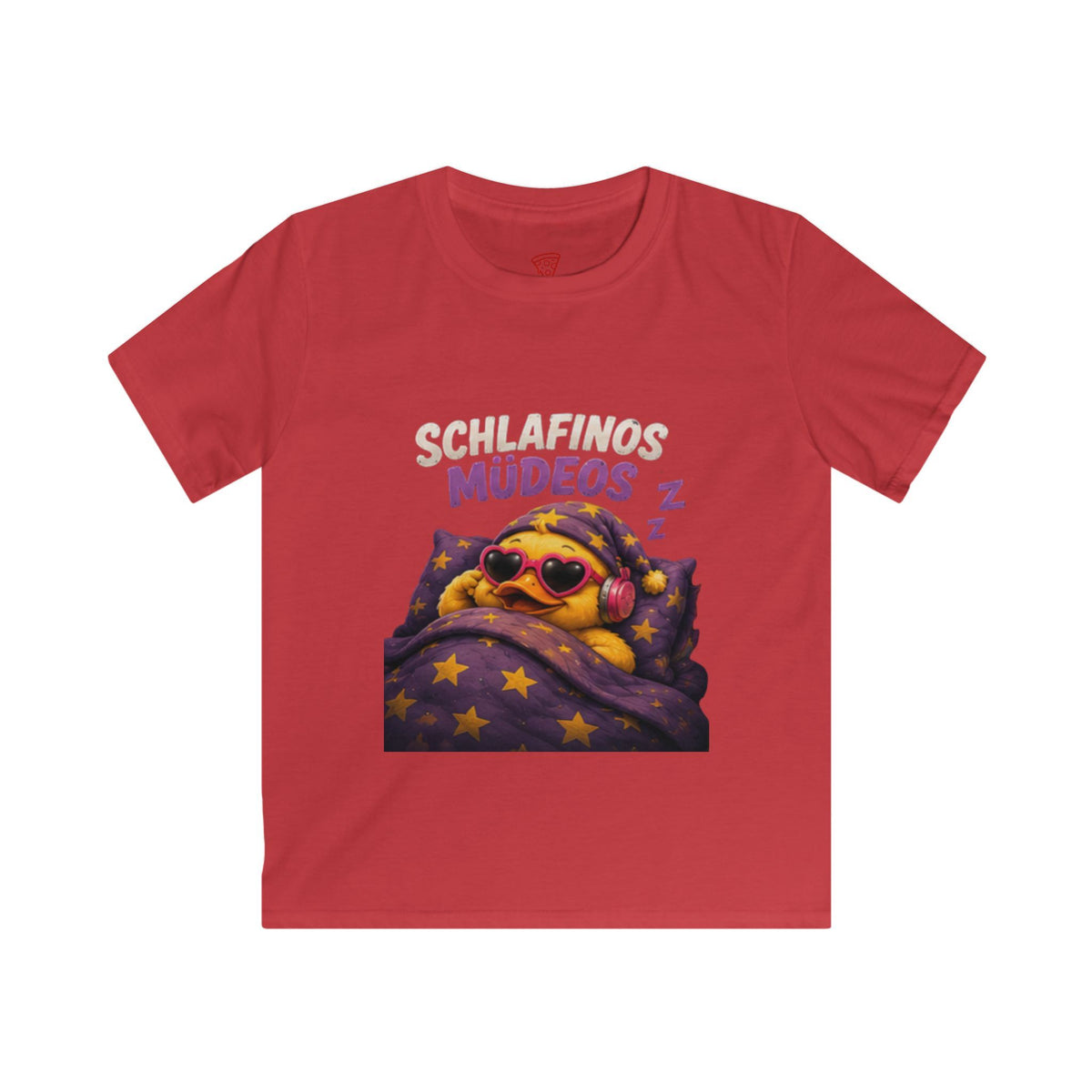 Schlafinos Müdeos Kinder T-Shirt | Lustige müde Ente | Schlaf & Chill Shirt für Kinder | QuackWerk