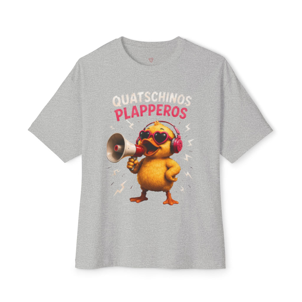 Quatschinos Plapperos Oversized T-Shirt | Ente mit Megafon | QuackWerk