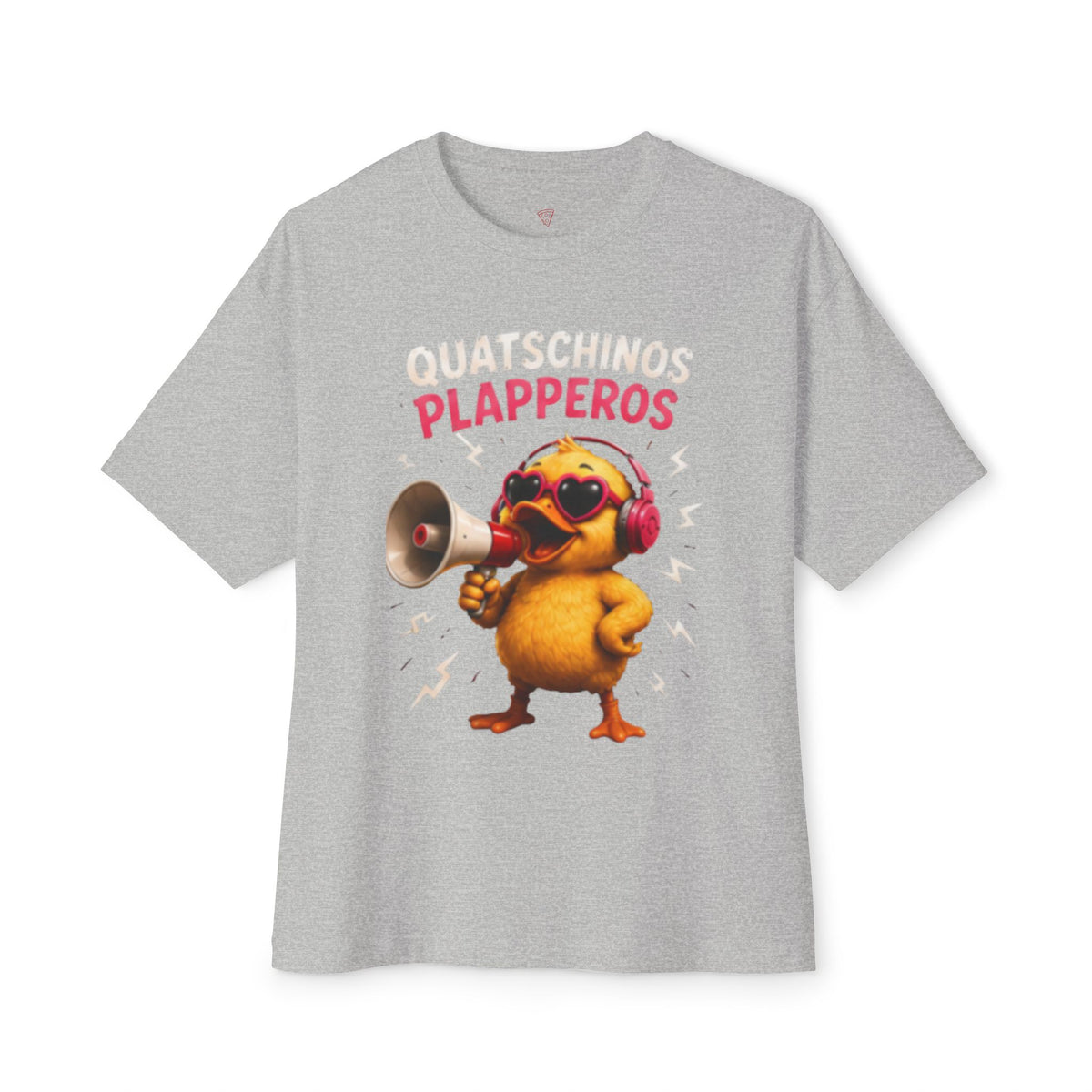 Quatschinos Plapperos Oversized T-Shirt | Ente mit Megafon | QuackWerk