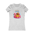Badeinos Flamingos Damen T-Shirt | Lustige Ente im Flamingo-Schwimmring | Sommer Shirt | QuackWerk