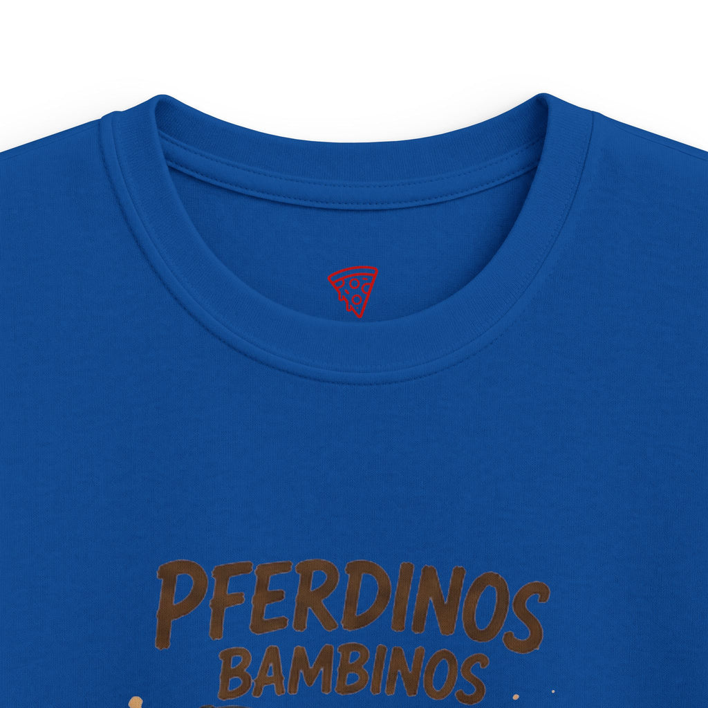 Pferdinos Bambinos Kinder T-Shirt | Lustige Reiter-Ente | Pferde Shirt für Kinder | QuackWerk