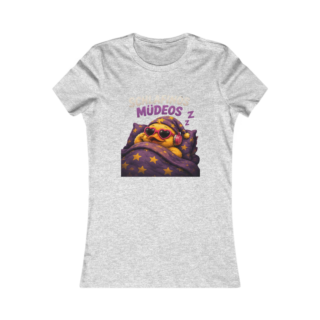 Schlafinos Müdeos Damen T-Shirt | Lustiges Enten Schlafshirt | Müde Ente | QuackWerk Shirt