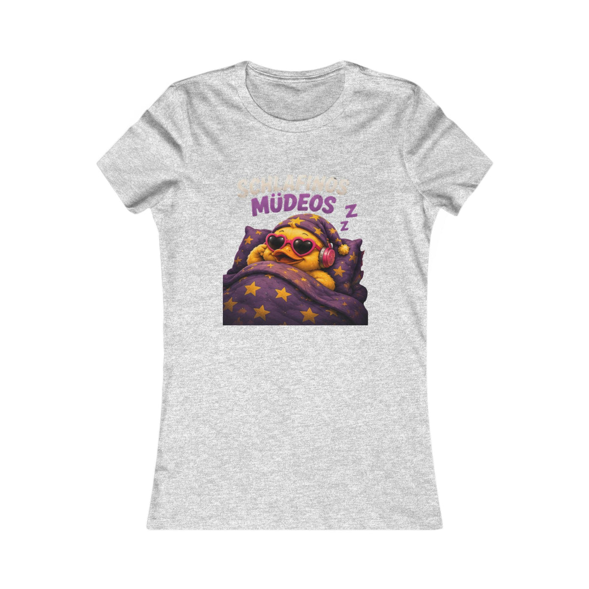 Schlafinos Müdeos Damen T-Shirt | Lustiges Enten Schlafshirt | Müde Ente | QuackWerk Shirt