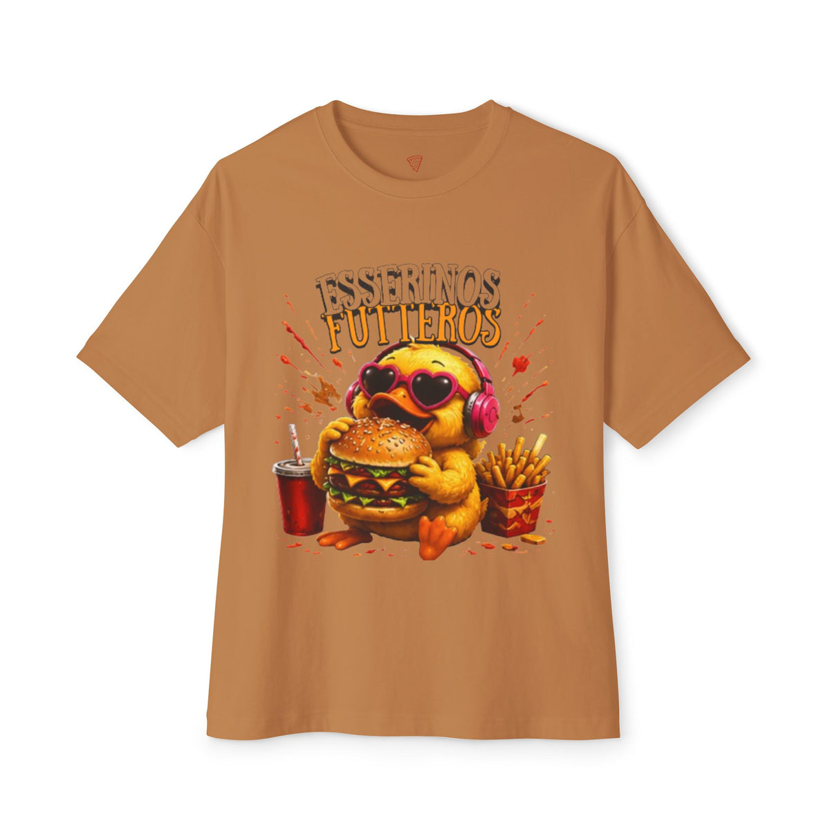 Fresserinos Futteros Oversized T-Shirt | Lustige Burger-Ente | Foodie & Fast-Food Shirt | QuackWerk