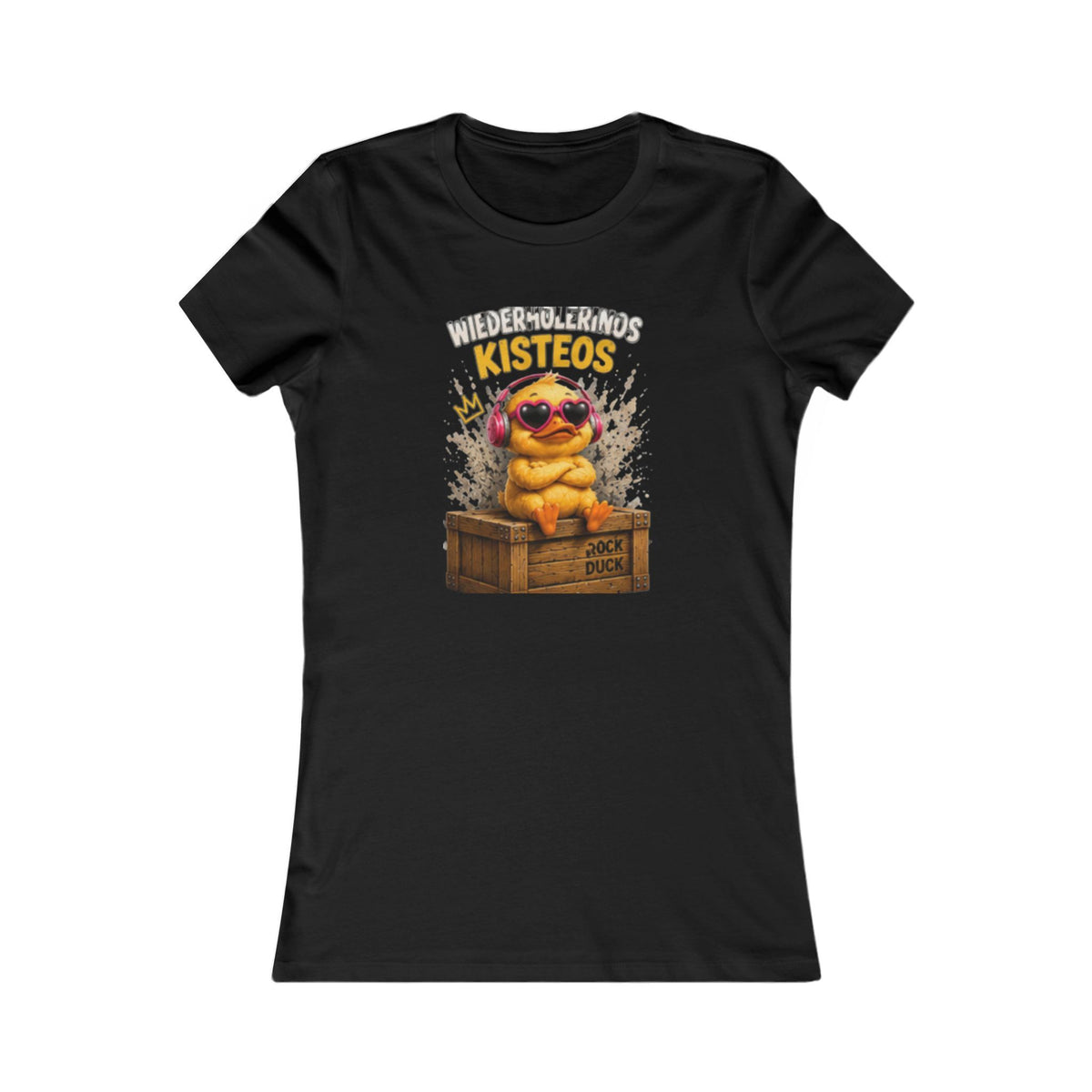 Versteckinos Kistenos Damen T-Shirt | Lustige Ente in der Kiste | Witziges Enten-Shirt | QuackWerk