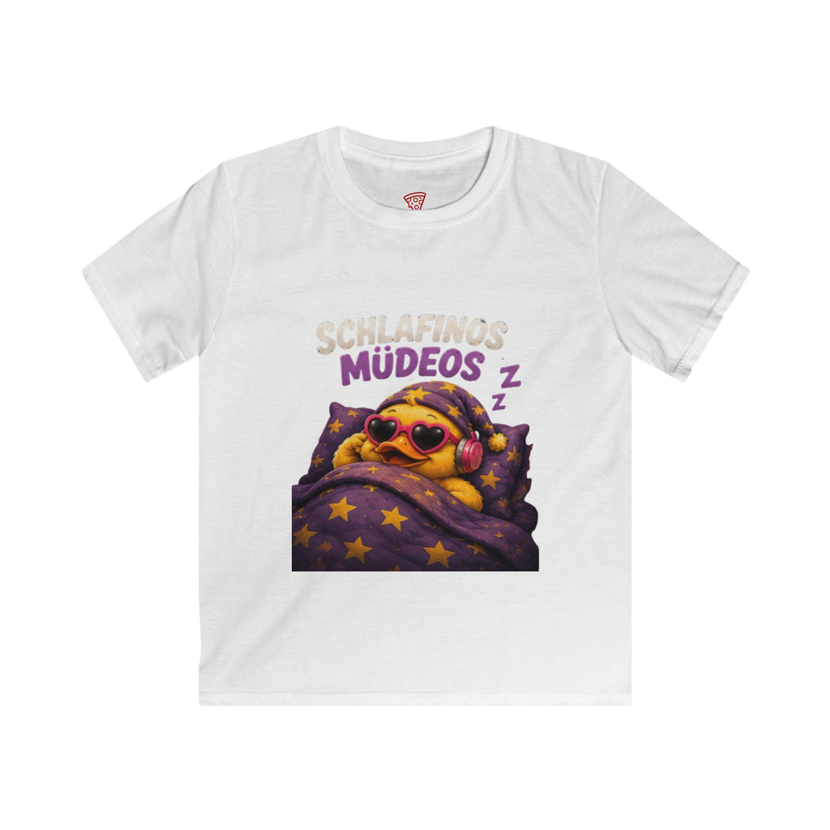 Schlafinos Müdeos Kinder T-Shirt | Lustige müde Ente | Schlaf & Chill Shirt für Kinder | QuackWerk