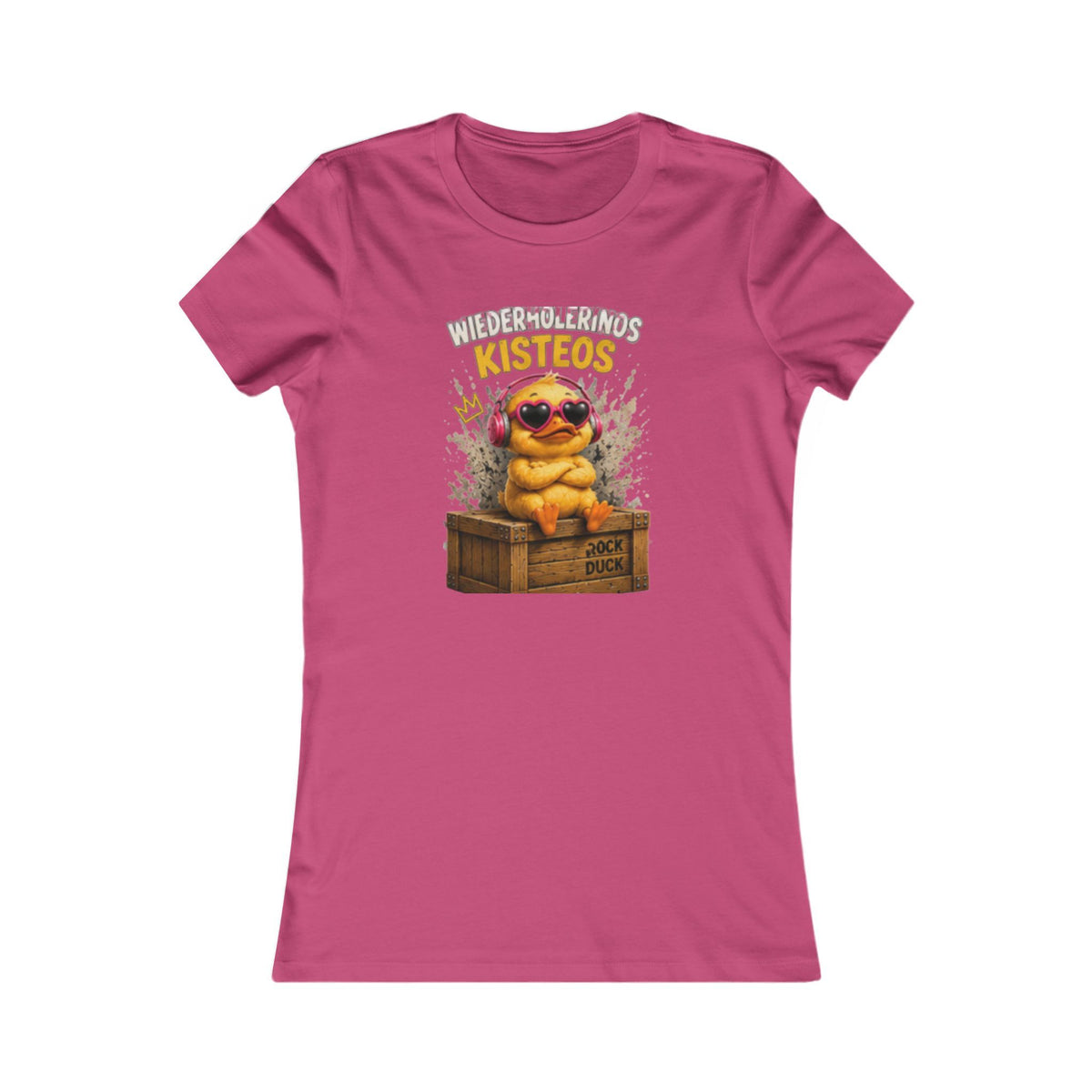 Versteckinos Kistenos Damen T-Shirt | Lustige Ente in der Kiste | Witziges Enten-Shirt | QuackWerk