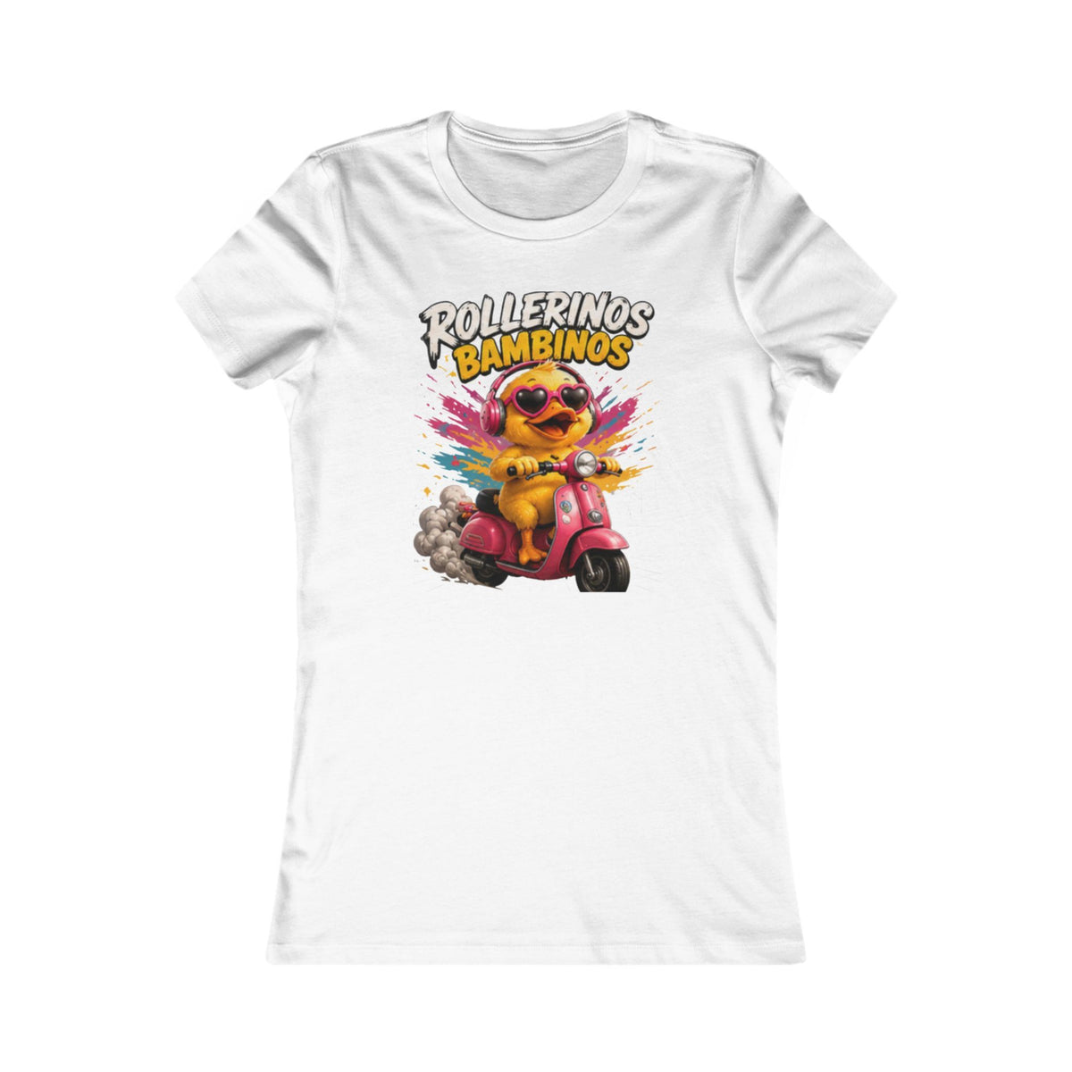 Rollerinos Bambinos Damen T-Shirt | Lustige Roller-Ente | QuackWerk