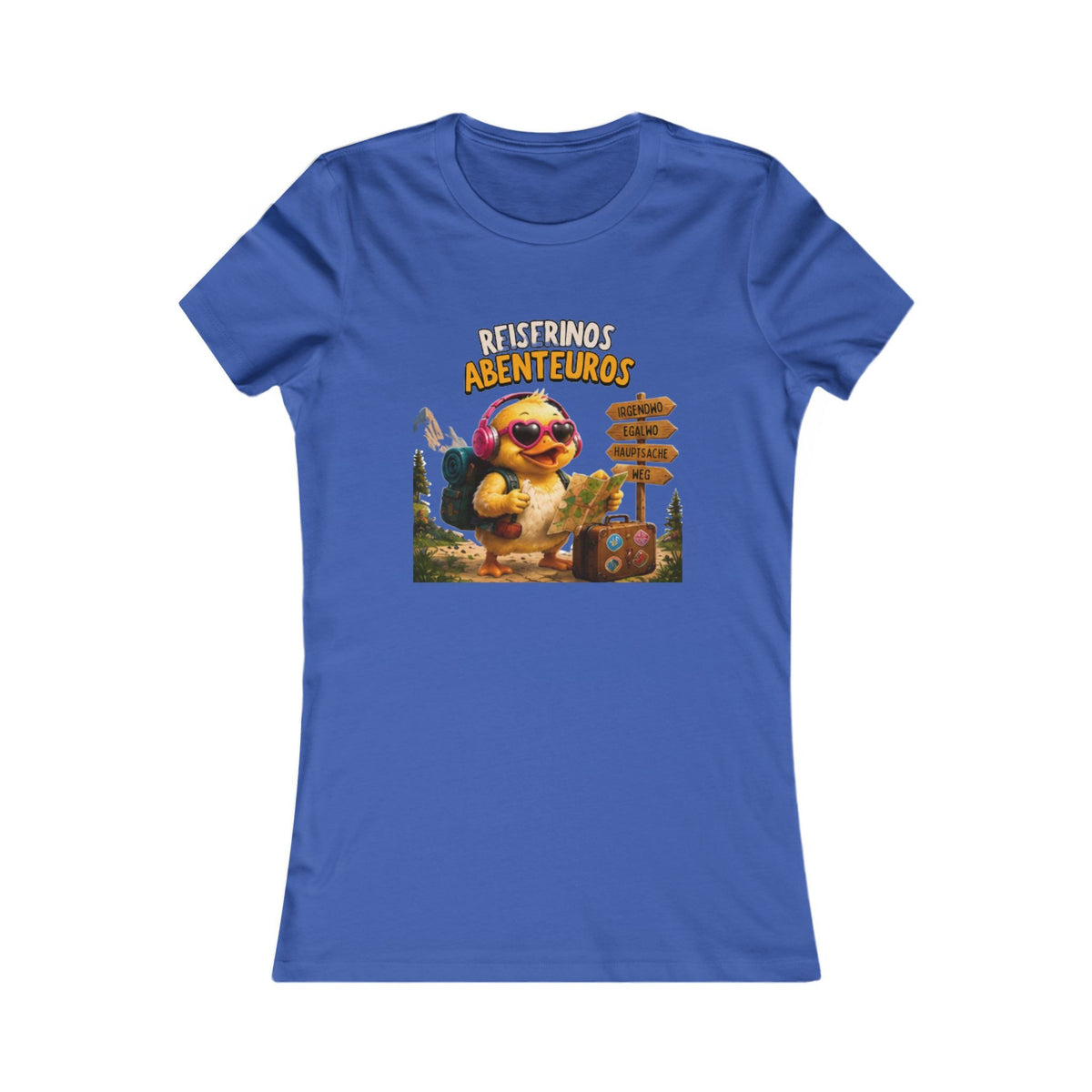 Wanderinos Montanos Damen T-Shirt | Lustige Wander-Ente | Berg & Outdoor Shirt | QuackWerk