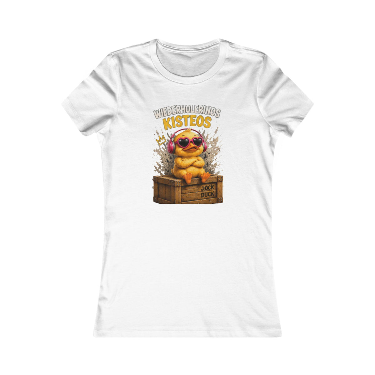 Versteckinos Kistenos Damen T-Shirt | Lustige Ente in der Kiste | Witziges Enten-Shirt | QuackWerk