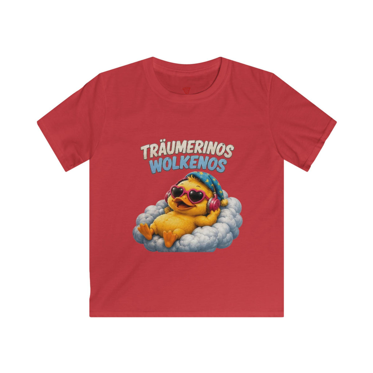 Träumerinos Wolkenos Kinder T-Shirt | Lustige Ente auf Wolke | Chill Shirt für Kinder | QuackWerk