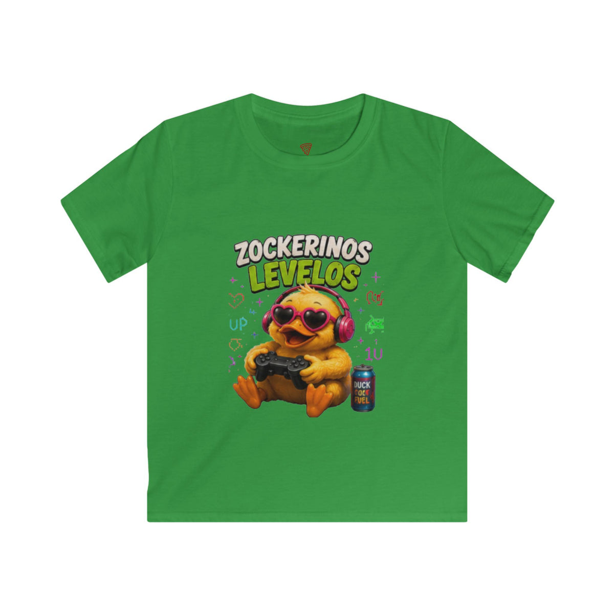 Zockerinos Levelos Kinder T-Shirt | Lustige Gamer-Ente | Gaming Shirt für Kinder | QuackWerk