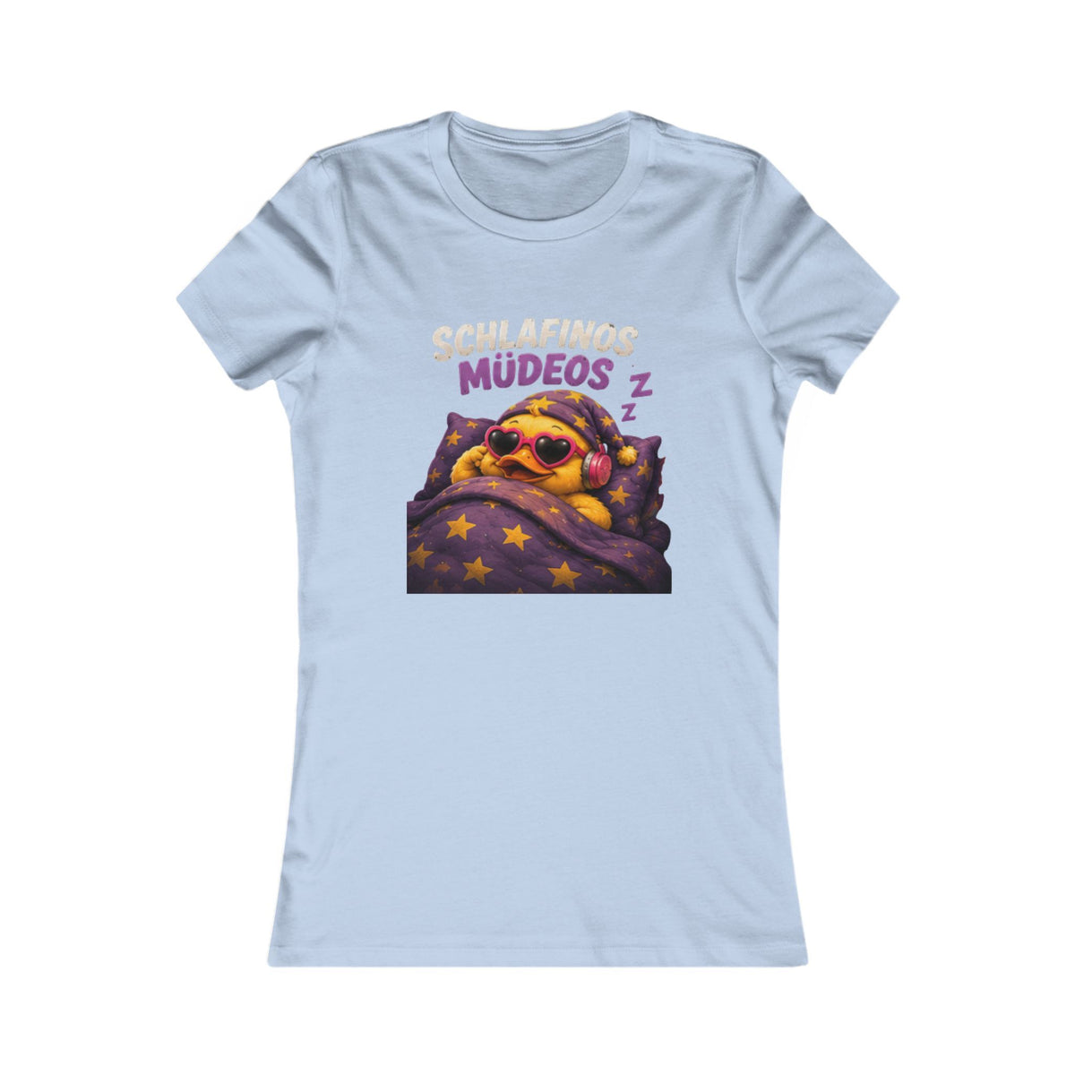 Schlafinos Müdeos Damen T-Shirt | Lustiges Enten Schlafshirt | Müde Ente | QuackWerk Shirt