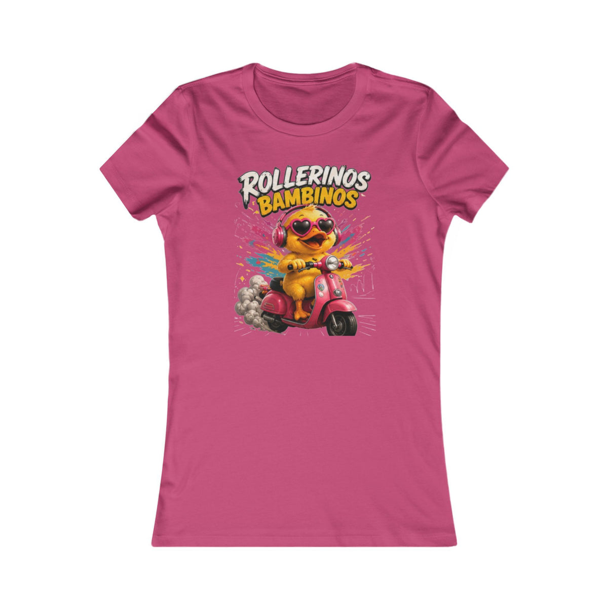 Rollerinos Bambinos Damen T-Shirt | Lustige Roller-Ente | QuackWerk