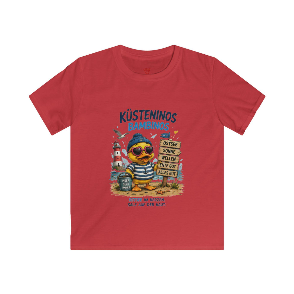 Küsteninos Bambinos Kinder T-Shirt | Maritime Ente | Ostsee & Küsten Shirt für Kinder | QuackWerk