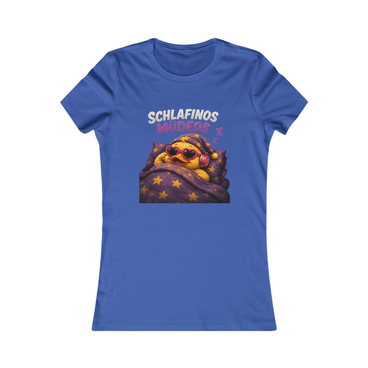 Schlafinos Müdeos Damen T-Shirt | Lustiges Enten Schlafshirt | Müde Ente | QuackWerk Shirt