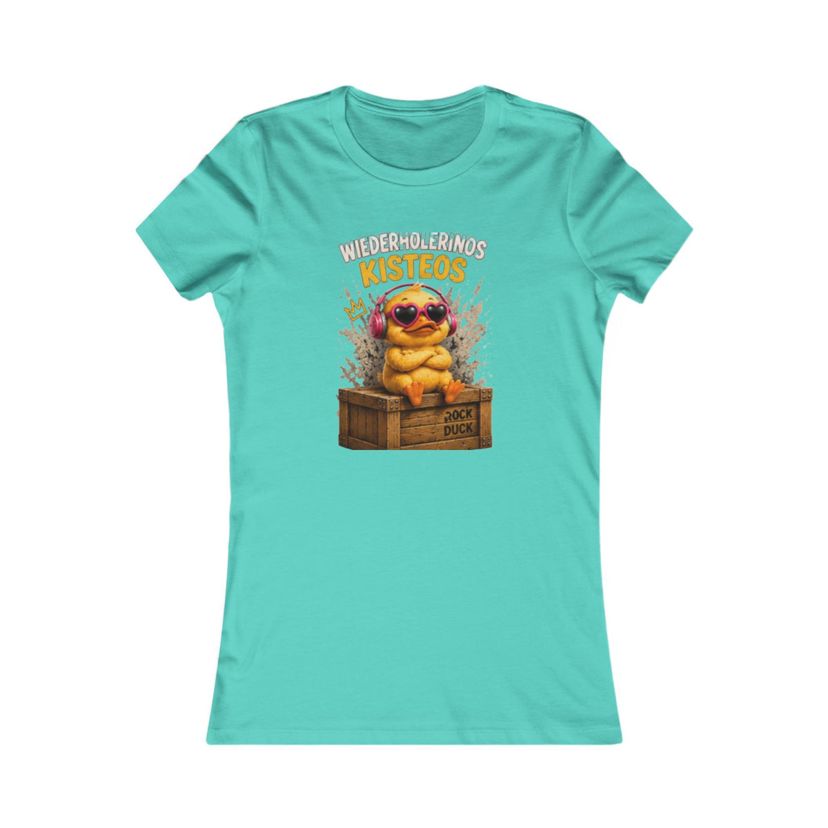 Versteckinos Kistenos Damen T-Shirt | Lustige Ente in der Kiste | Witziges Enten-Shirt | QuackWerk