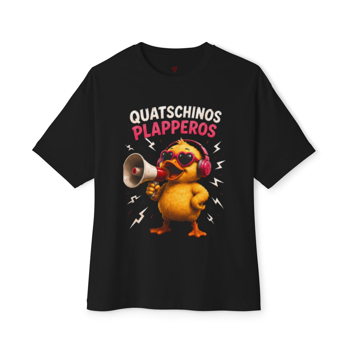 Quatschinos Plapperos Oversized T-Shirt | Ente mit Megafon | QuackWerk