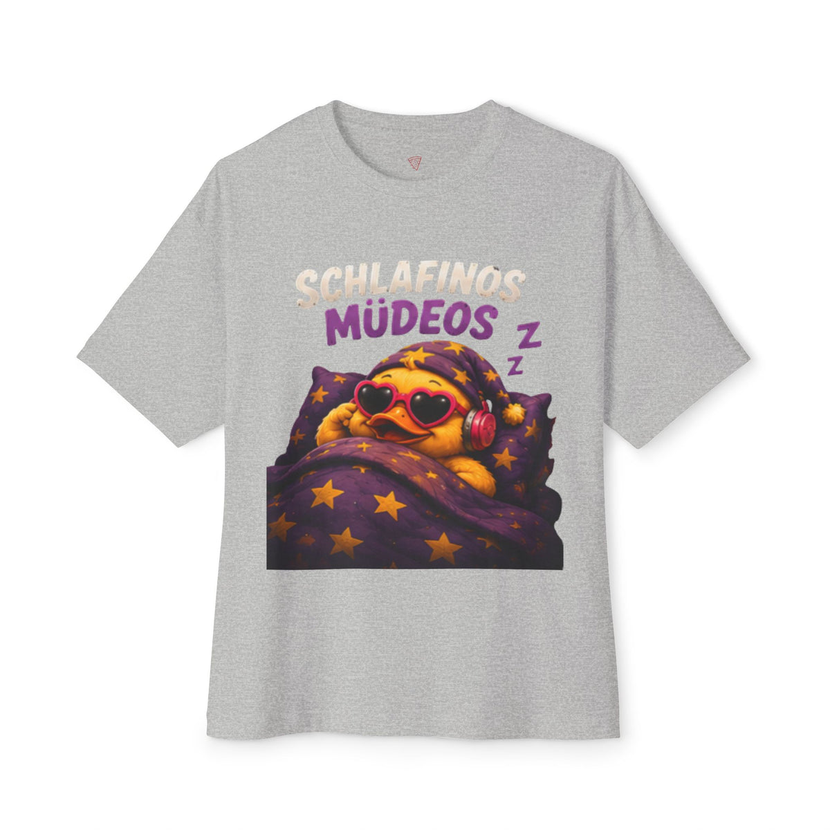 Schlafinos Müdeos Oversized T-Shirt | Lustige müde Ente | Schlaf & Chill Shirt | QuackWerk