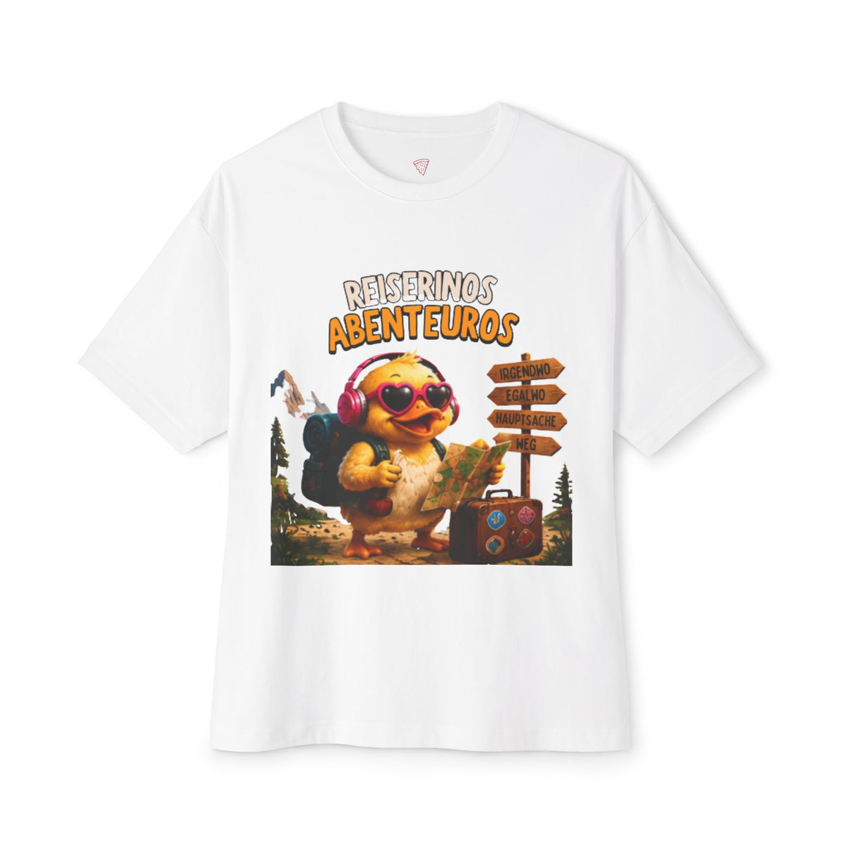 Wanderinos Abenteuros Oversized T-Shirt | Lustige Wander-Ente | Outdoor & Abenteuer Shirt | QuackWerk